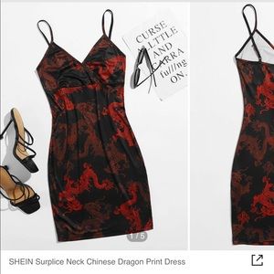 Shein Dragon Print dress